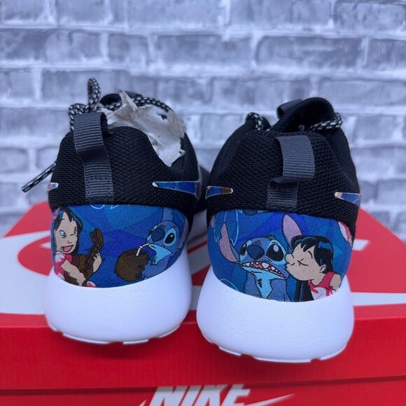 Nike Roshe One Black Lilo & Stitch Custom 844994-002 Womens Size 8.5 New - Picture 4 of 7